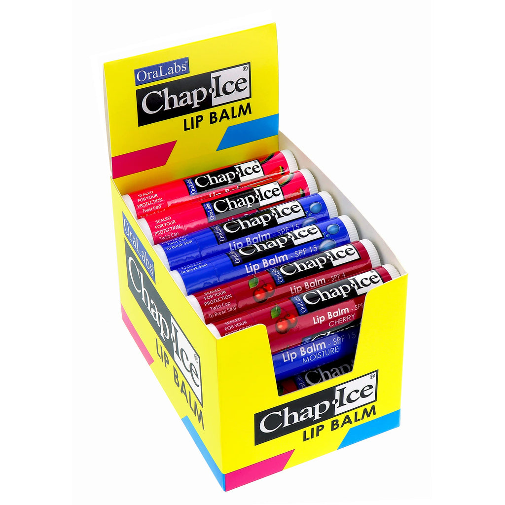 CHAP-ICE Chap-Ice Lip Balm – SPF-15, 3 Flavors, 24 Sticks
