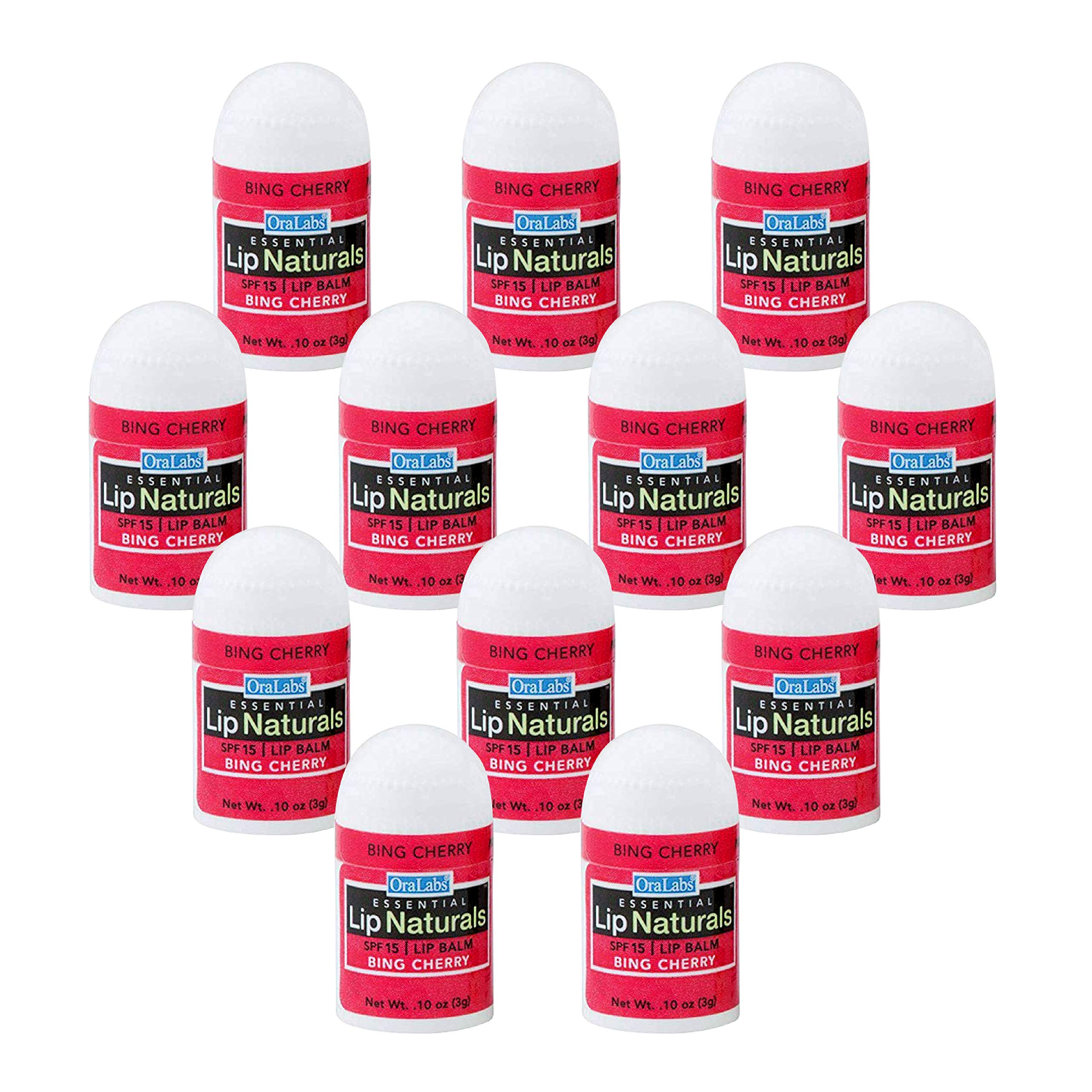 CHAP-ICE Lip Naturals Mini Bing Cherry Lip Balm SPF 15 - 12-Pack, Made in USA