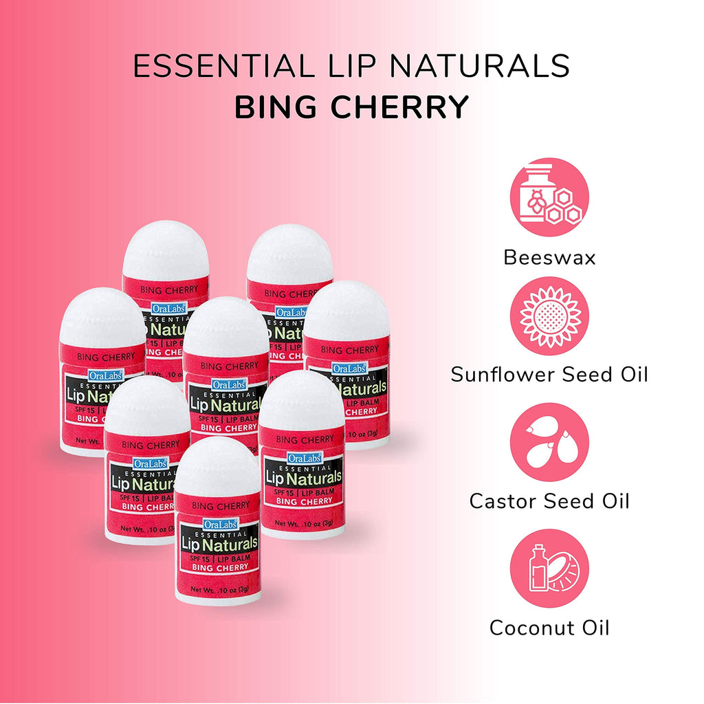 CHAP-ICE Lip Naturals Mini Bing Cherry Lip Balm SPF 15 - 12-Pack, Made in USA