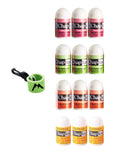 Chap-Ice 12-Count Mini Lip Balm Pack + Keychain | Cherry, Citrus Orange, Kiwi Lime, Beeswax | Made in USA