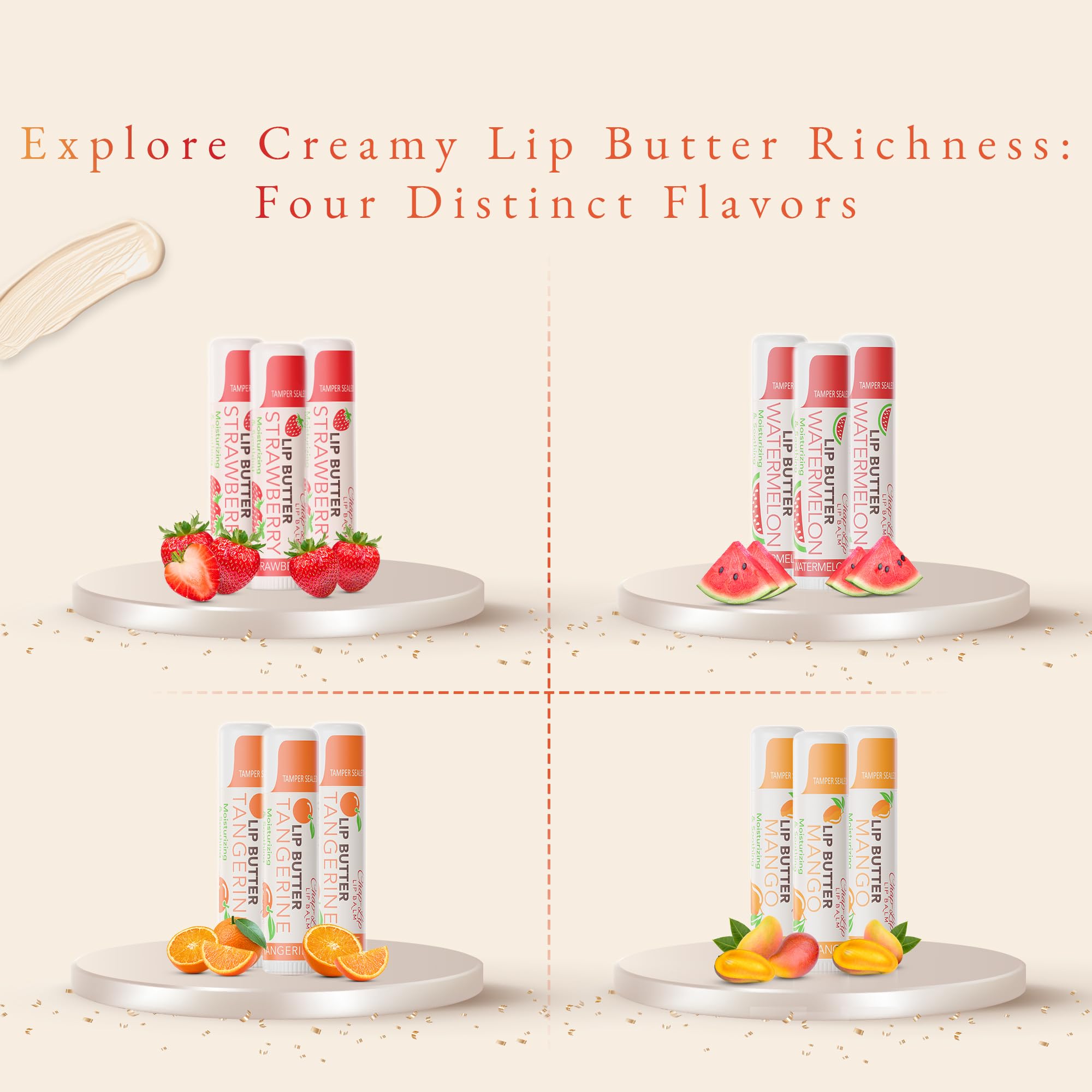 CHAP-LIP Original Lip Balm Bulk Pack – Hydrating Fruit Flavors, USA Made