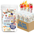 CHAP-LIP Original Lip Balm Bulk Pack — 48 Pack x 12 Boxes, Fruit Flavors, Coconut Oil & Cocoa Butter – Made in USA