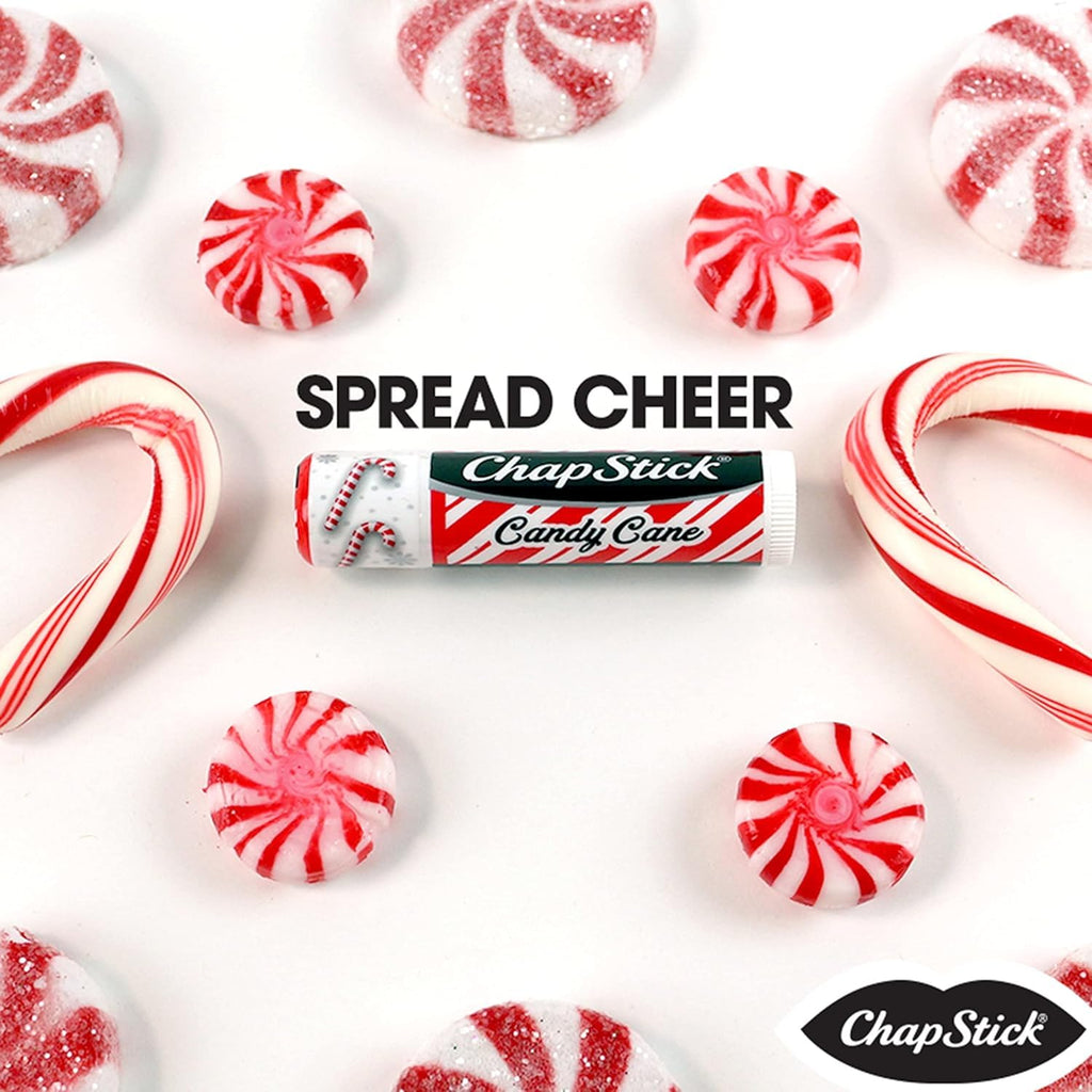 ChapStick Candy Cane Lip Balm – 6-Count Minty Moisturizer | Fresh Holiday Lip Care