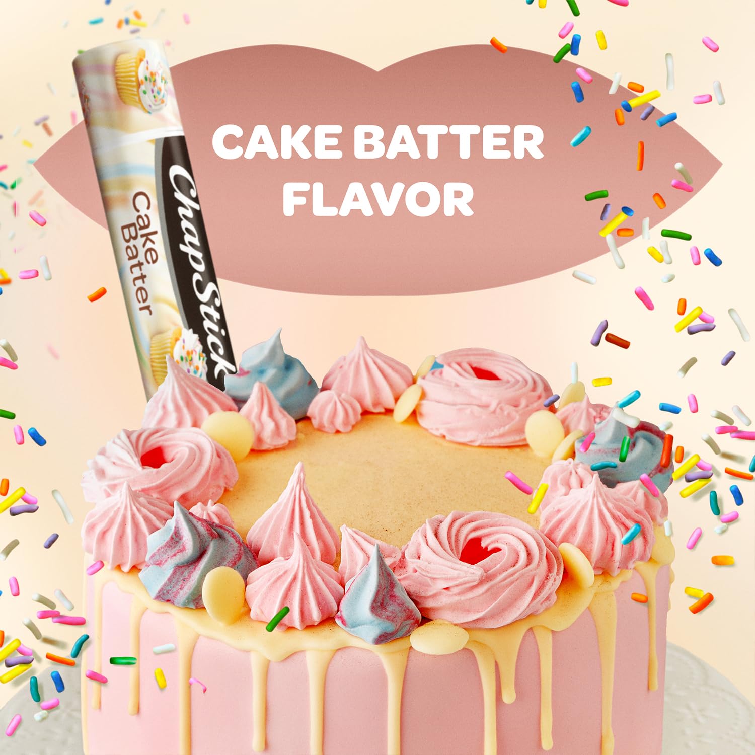 ChapStick Cake Batter Lip Balm Bulk 12-Pack – Sweet Moisturizing 0.15 oz