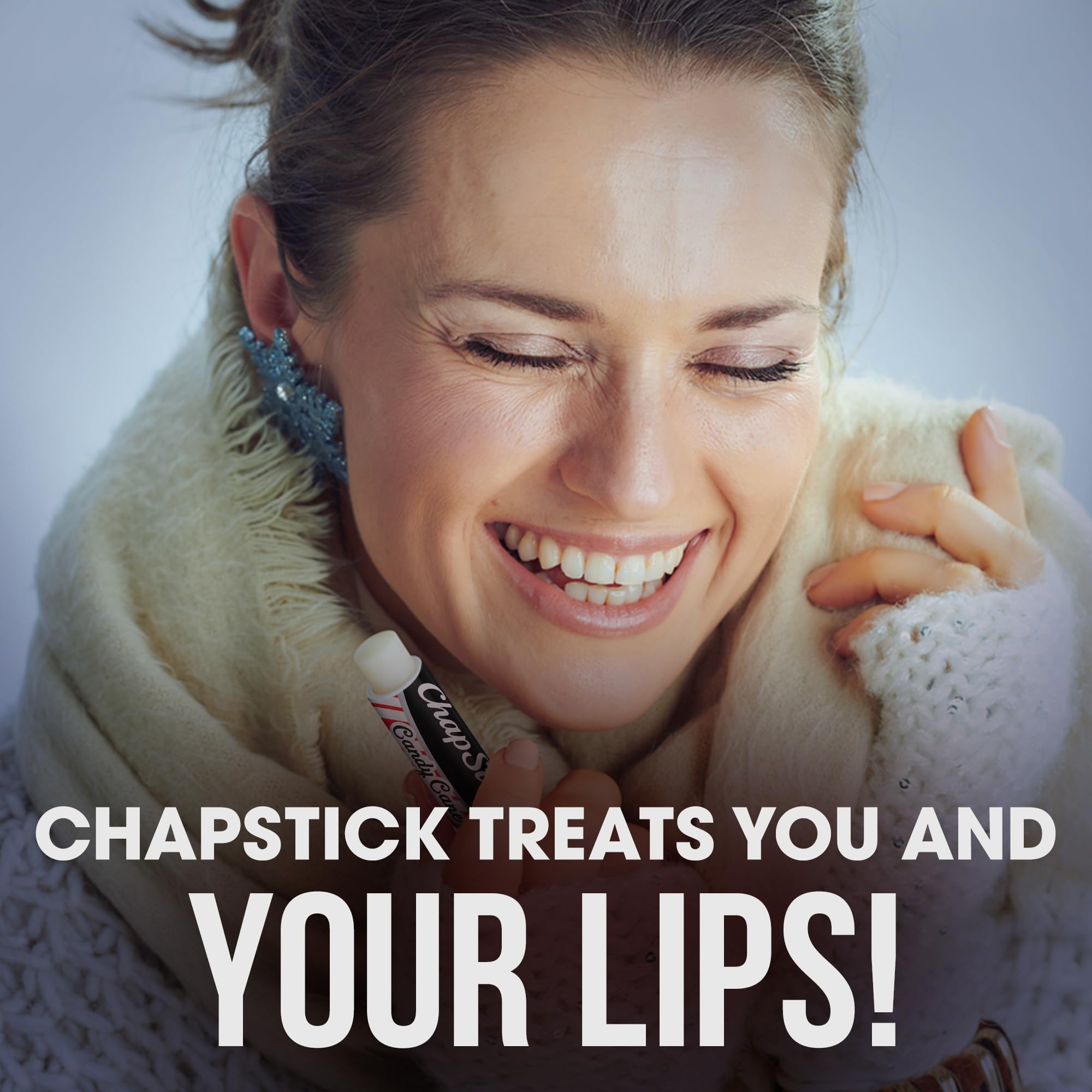 ChapStick Candy Cane Lip Balm Bulk — 36-Count (12 Packs of 3) | Fresh Mint Lip Moisturizer