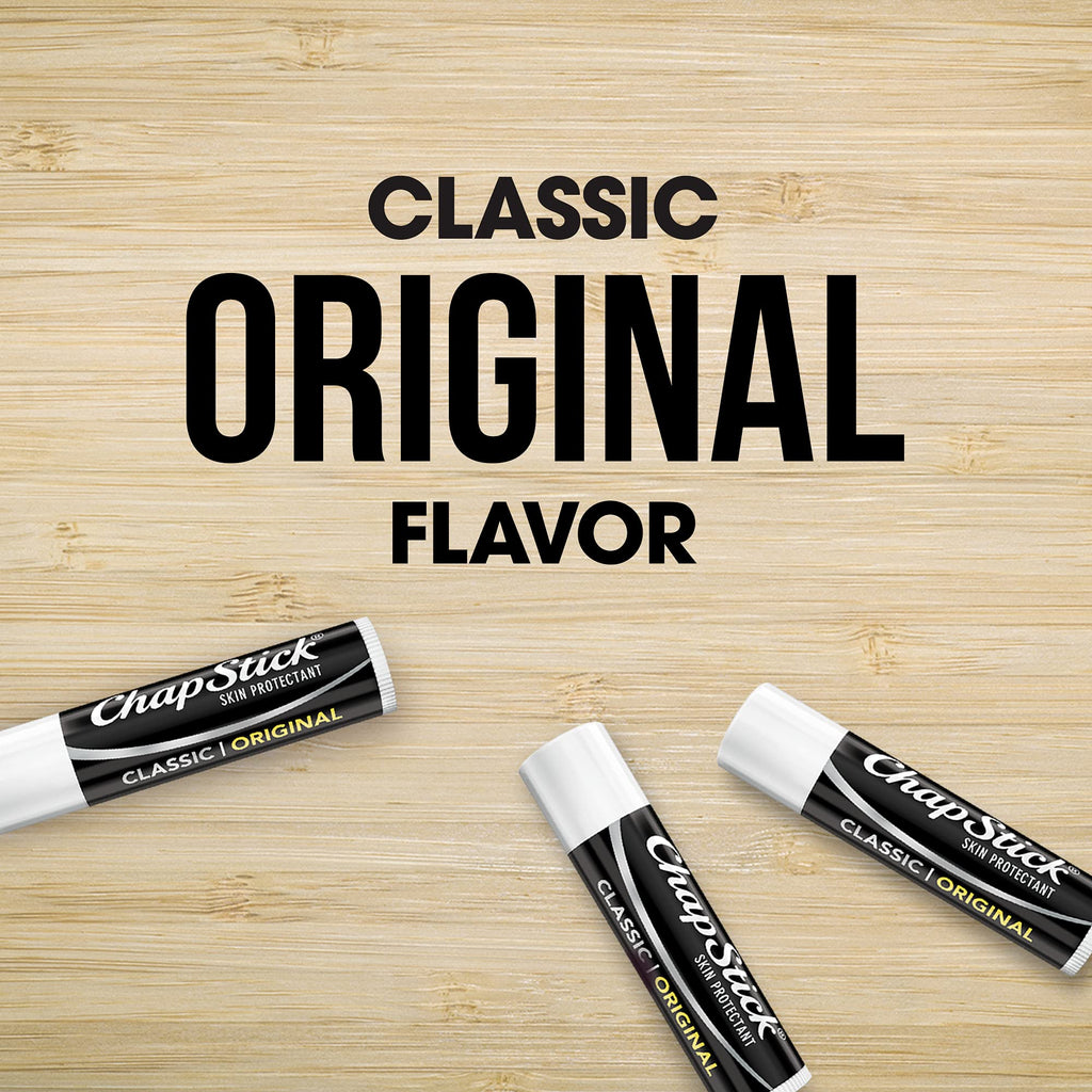 ChapStick Classic Original Lip Balm 12-Pack – Moisturizing Lip Care Bulk