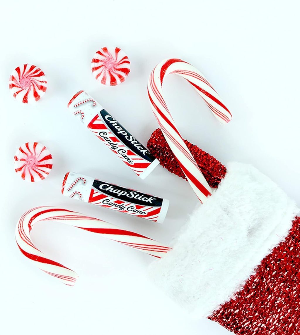 ChapStick Candy Cane Bulk Lip Balm – 12 Sticks Fresh Mint Moisturizer | Stocking Stuffers