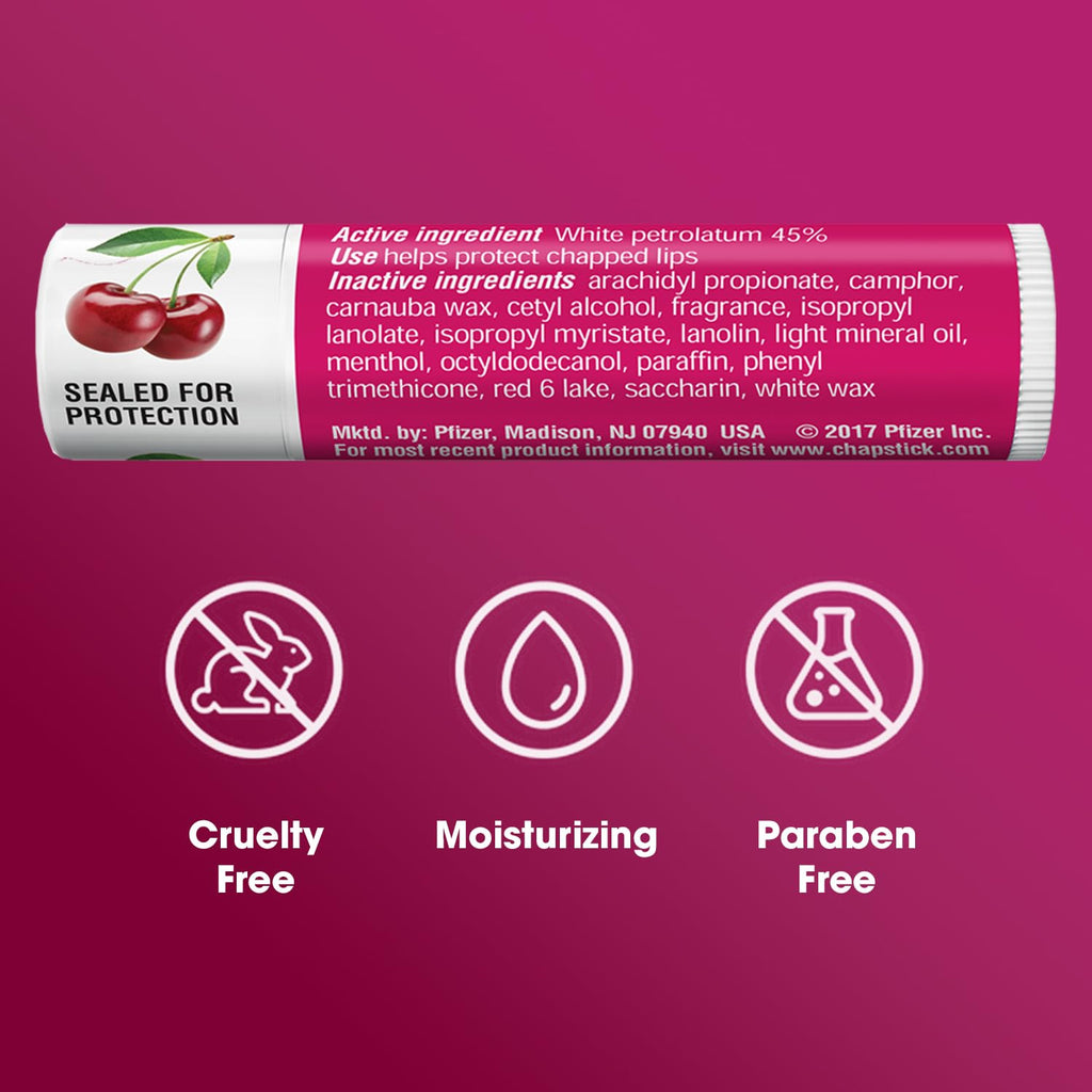 ChapStick Bulk Lip Balm: Classic Cherry 12-Count (0.15 oz each) | Lip Moisturizer
