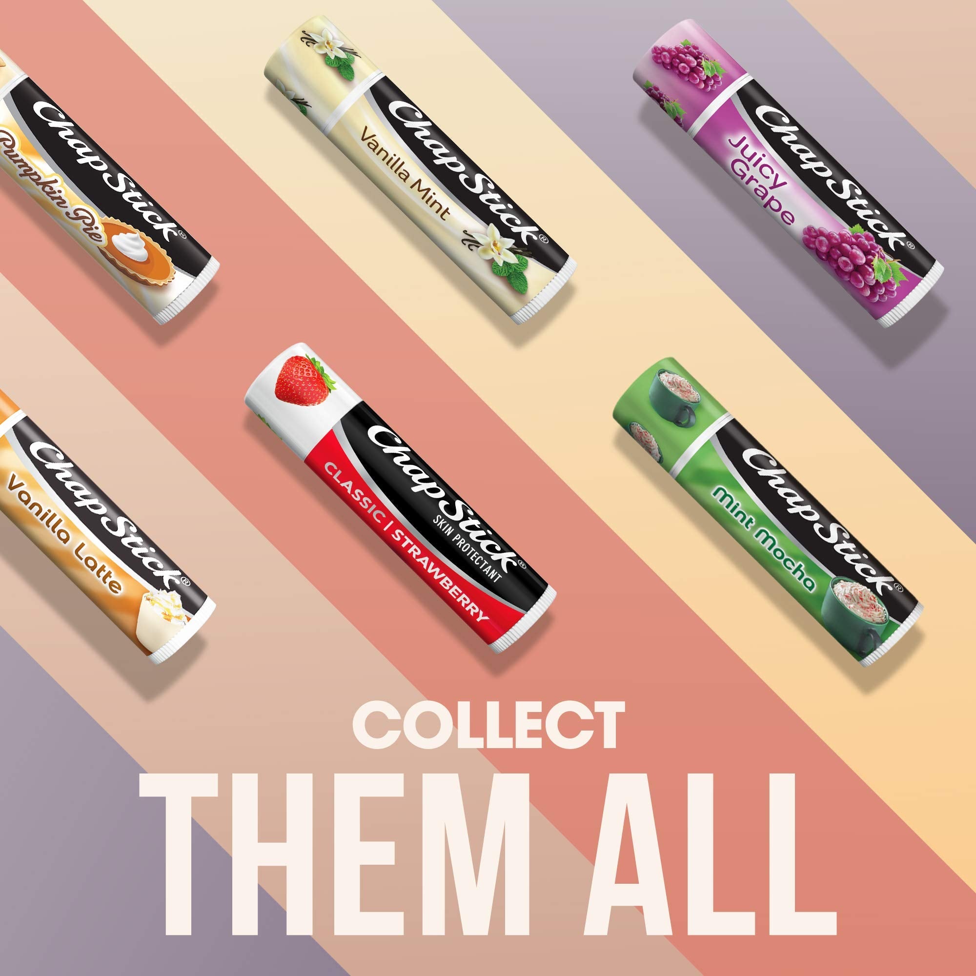 ChapStick Classic Strawberry Lip Balm – 6 Count, Sheer Tint Moisturizer