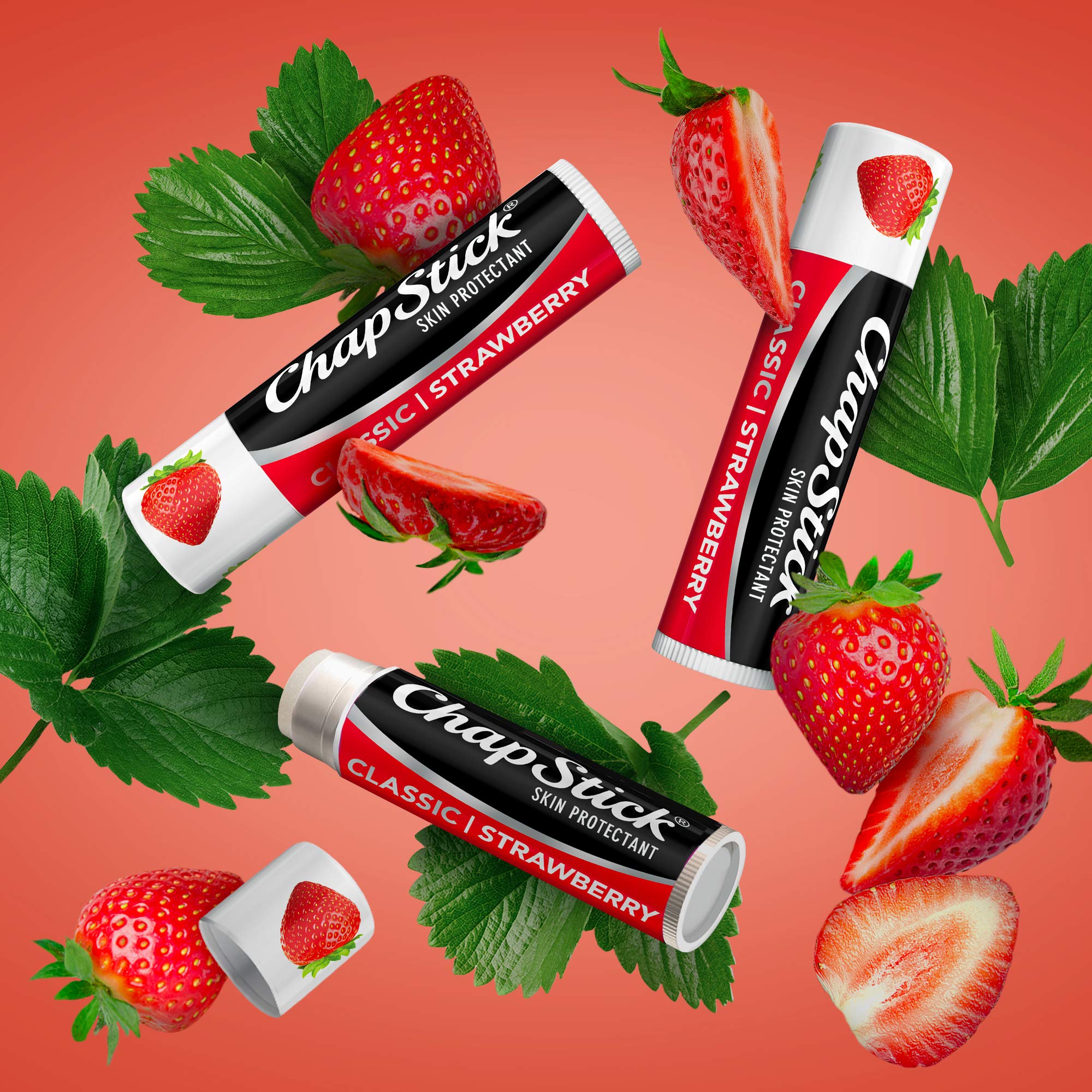ChapStick Lip Moisturizer Classic Strawberry 3-Pack (36 Tubes) – Bulk Lip Balm