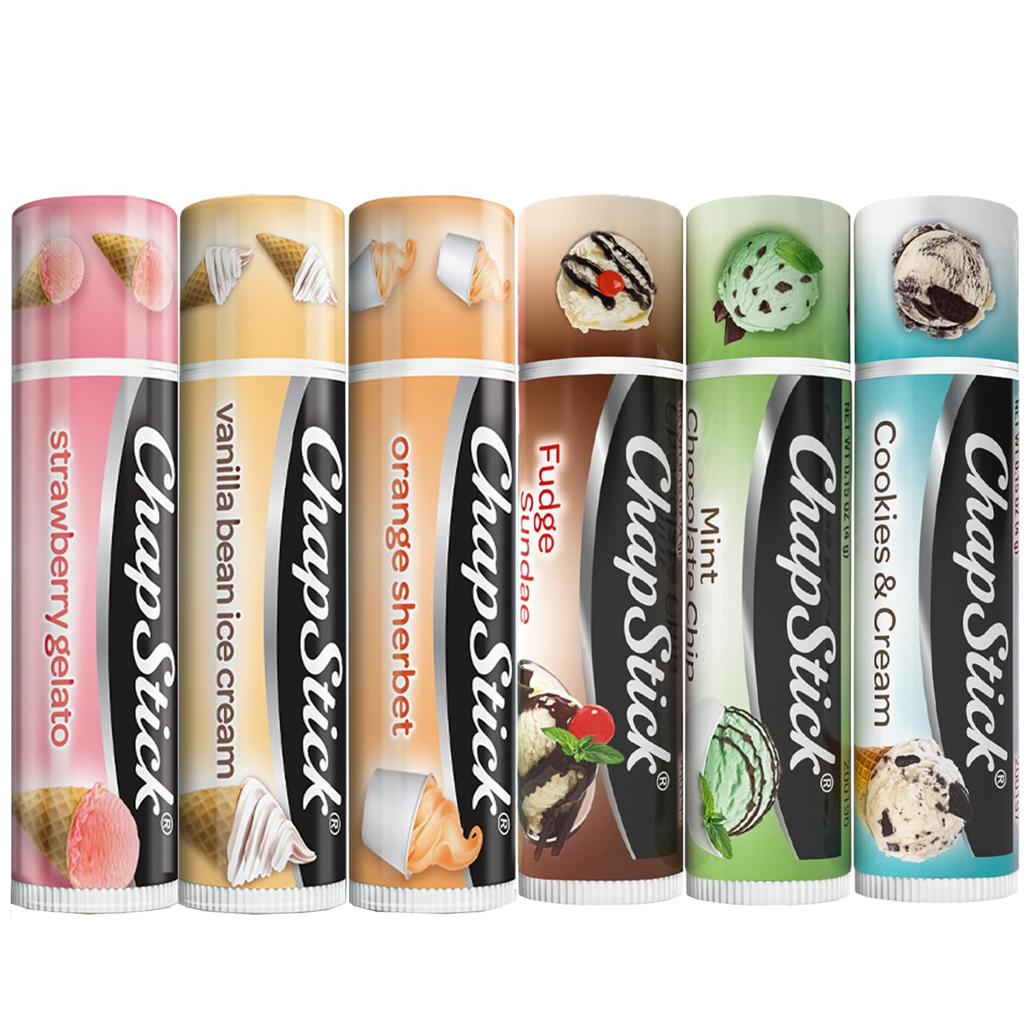 ChapStick Lip Balm Ice Cream Collection 3-Pack + Ice Cream Classics 3-Pack