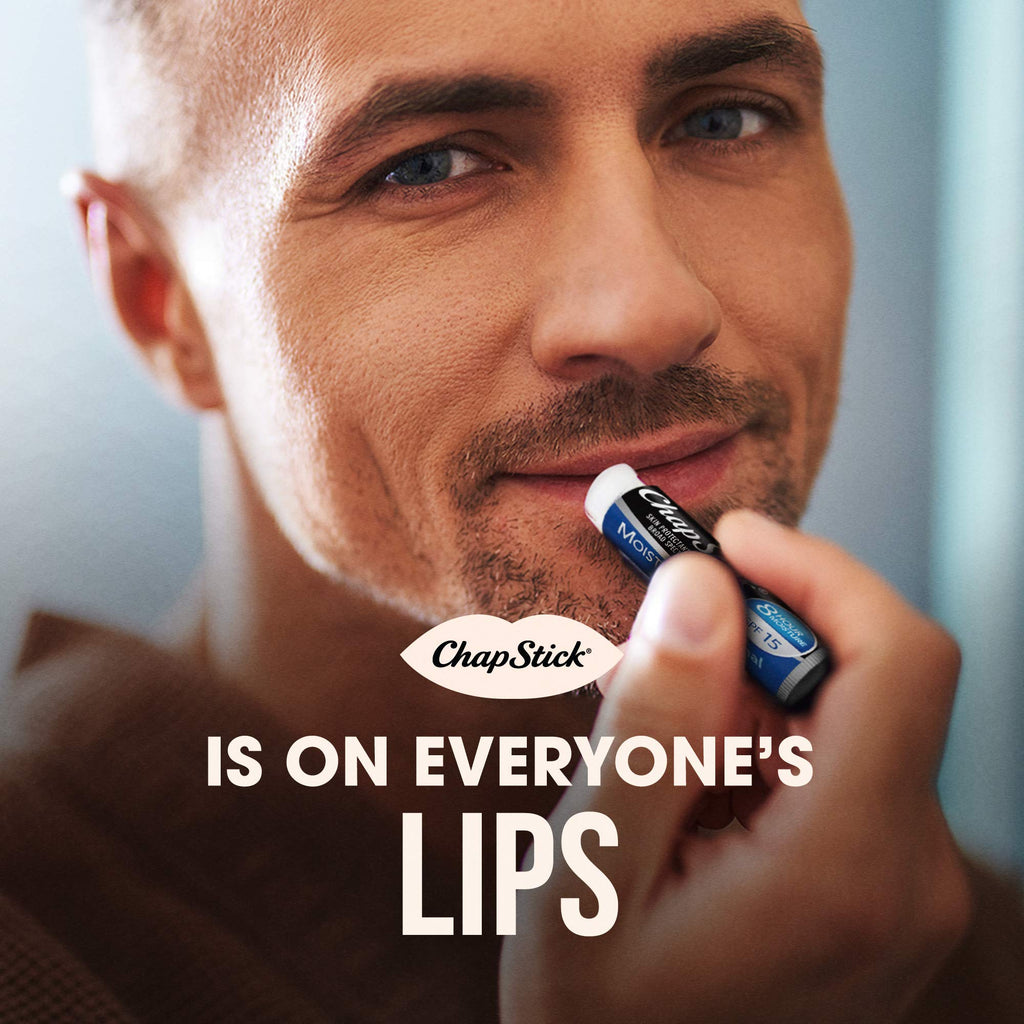 ChapStick Original Moisturizer Lip Balm Tubes | SPF 15 | 0.15 oz (Pack of 12)