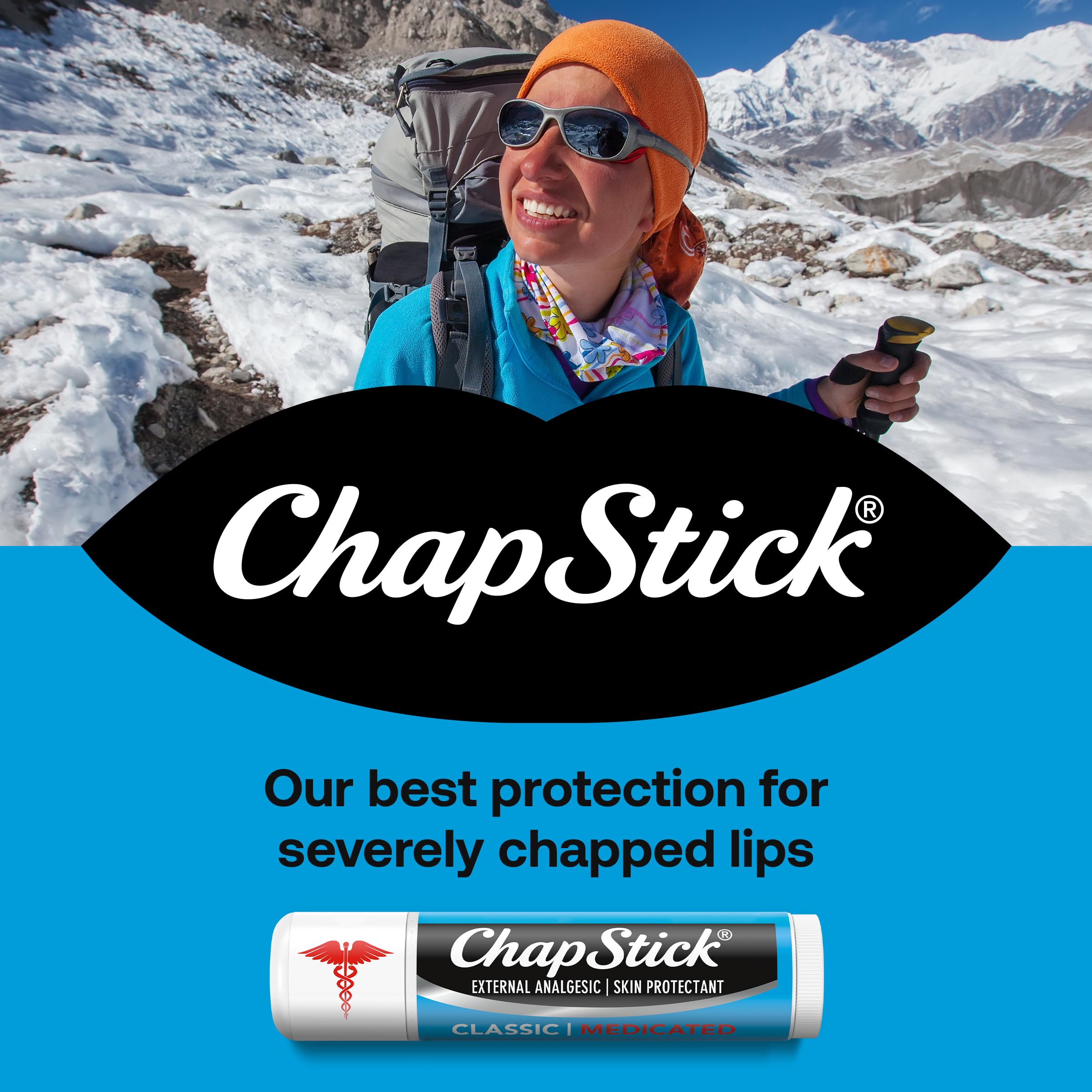 ChapStick Dry Lips & Cold Sore Relief Bundle – Medicated Classic ChapStick 3-Pack + SPF 15 Original Moisturizer Lip Balm (4-Piece Set)