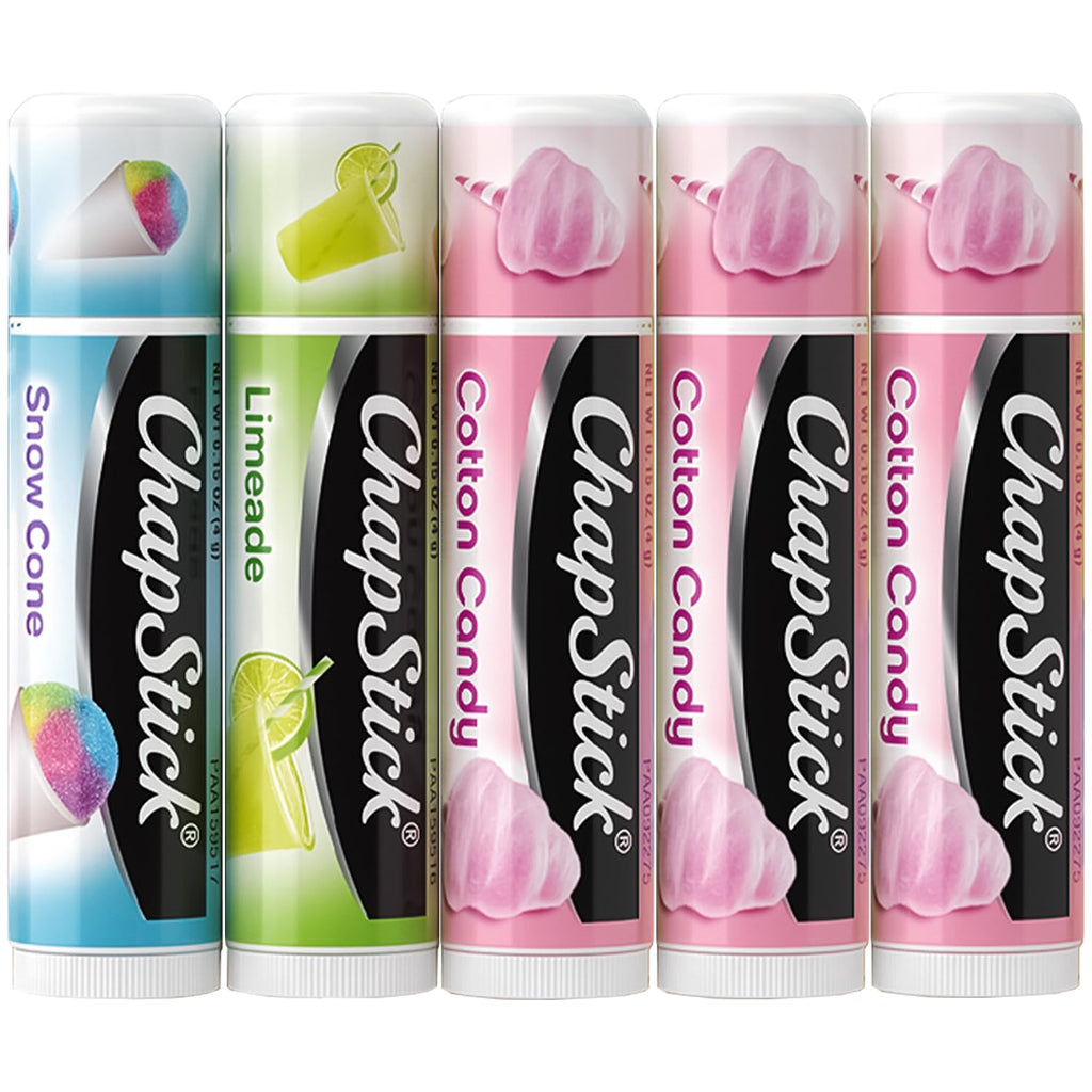 ChapStick Vacation Getaway Lip Balm Collection — Snow Cone, Limeade & Cotton Candy (5-Piece Set)