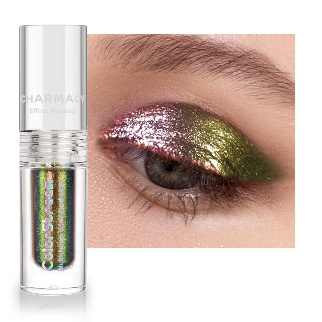 CHARMACY Liquid Duochrome Eyeshadow – Multichrome Finish, Quick-Drying Glitter, 1.6g (#21)