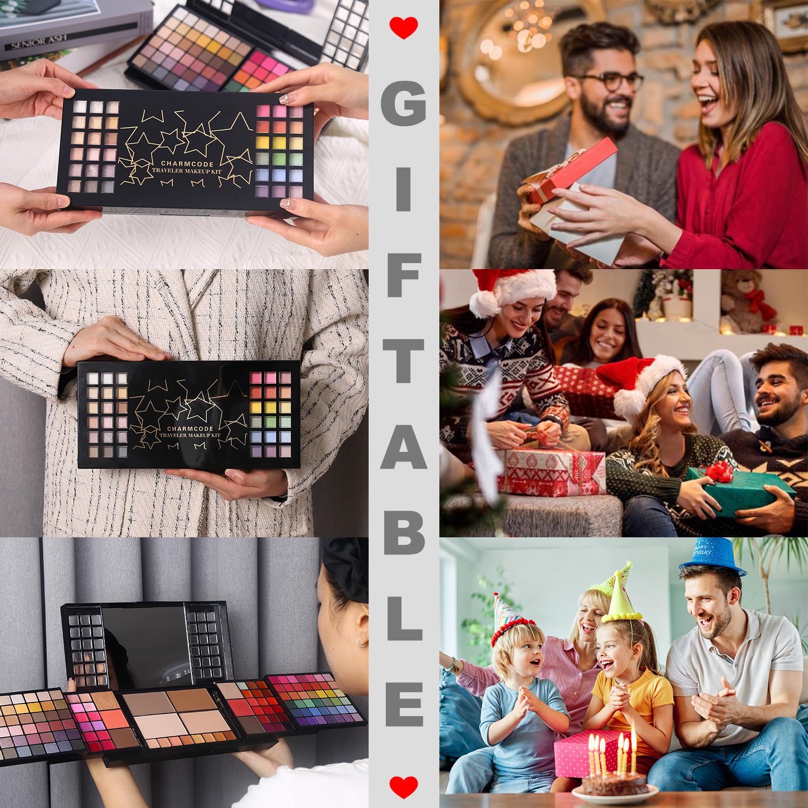 CHARMCODE Full Makeup Kit – All-in-One Cosmetic Set for Women (84 Eyeshadows, 36 Lip Colors)