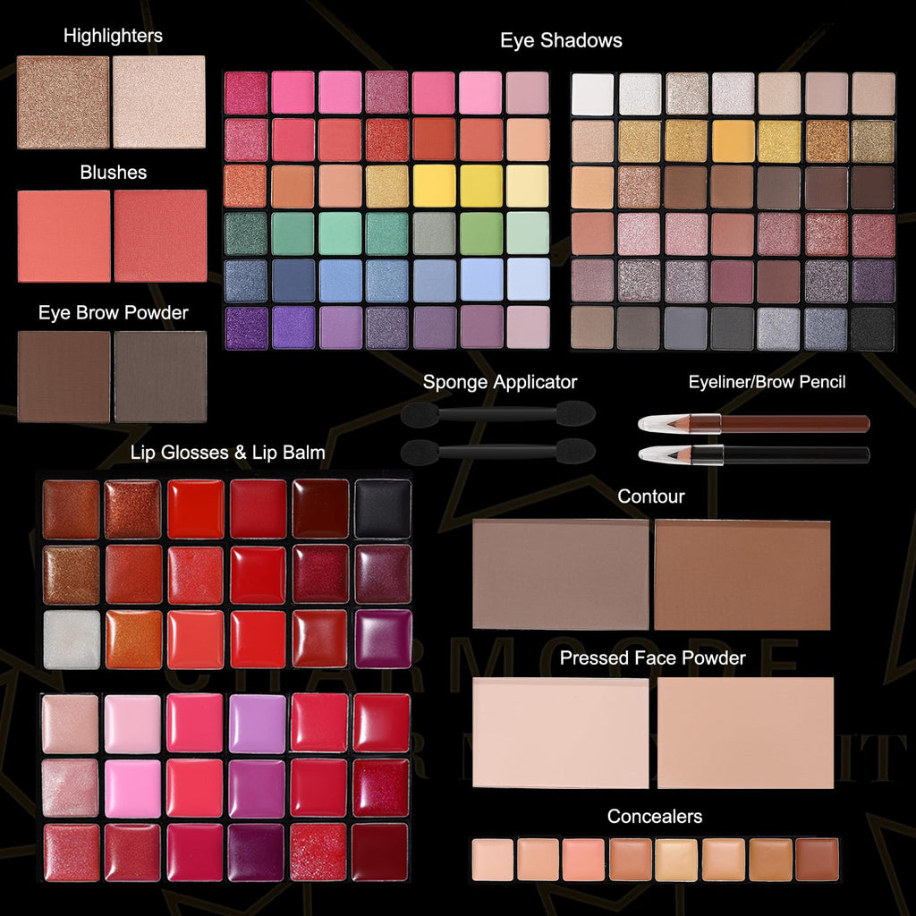 CHARMCODE All-in-One Makeup Kit | 138-Color Eyeshadow Palette & More