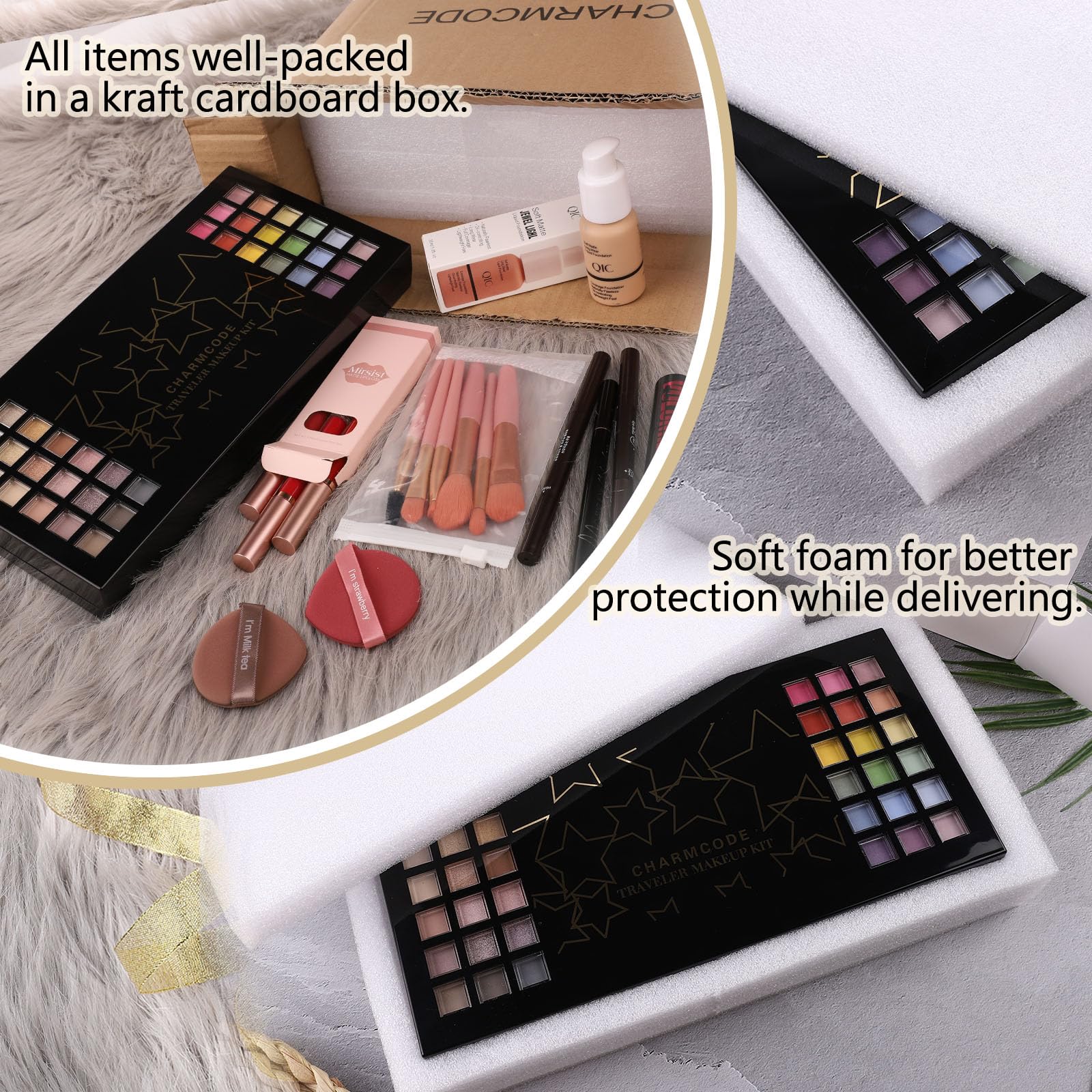 CHARMCODE Full Makeup Kit – All-in-One Cosmetic Set for Women (84 Eyeshadows, 36 Lip Colors)