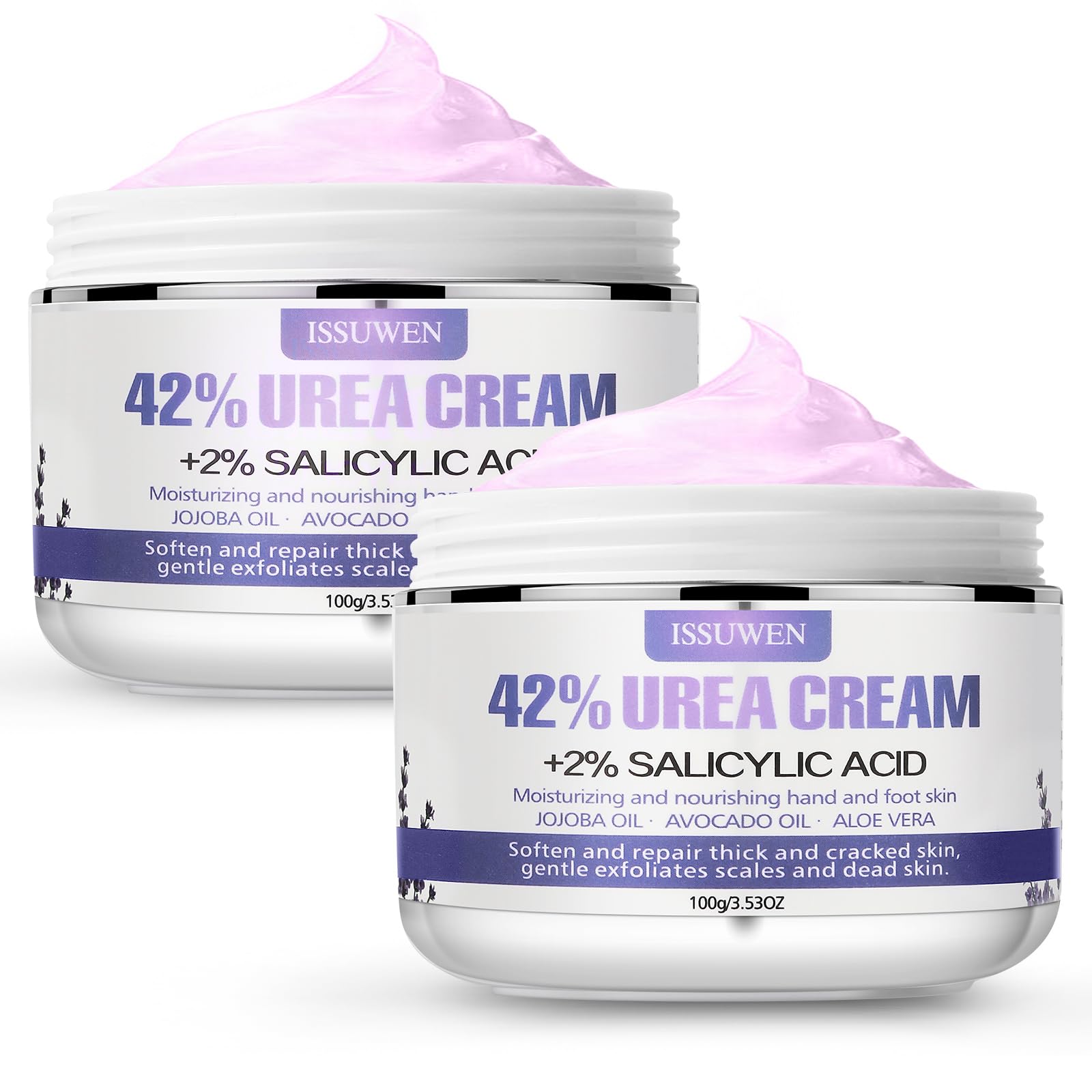 Charmonic Urea Cream 42% + 2% Salicylic Acid – Lavender Foot Cream (2 Pack)
