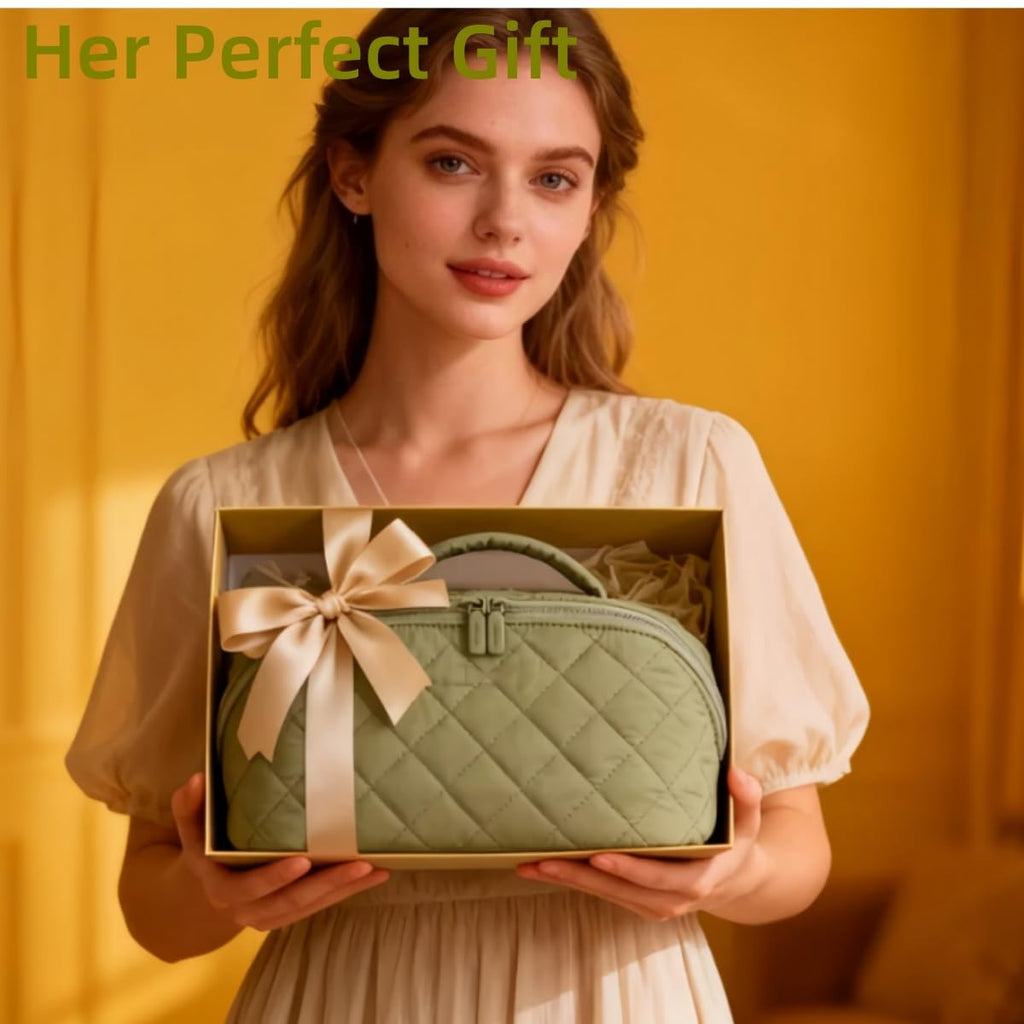 Chasefun Petition Makeup Bag for Women – Wide-Open Lay-Flat Cosmetic Case, Travel-Ready & Waterproof