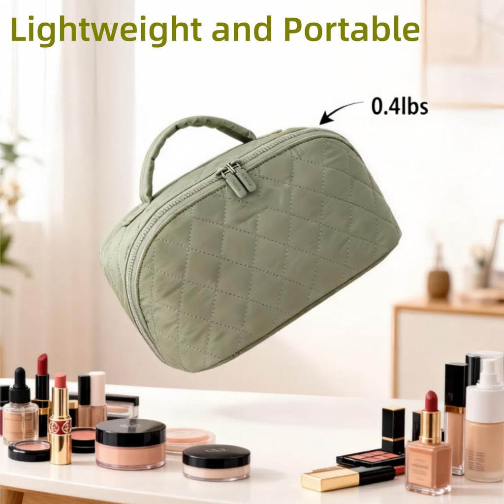 Chasefun Petition Makeup Bag for Women – Wide-Open Lay-Flat Cosmetic Case, Travel-Ready & Waterproof