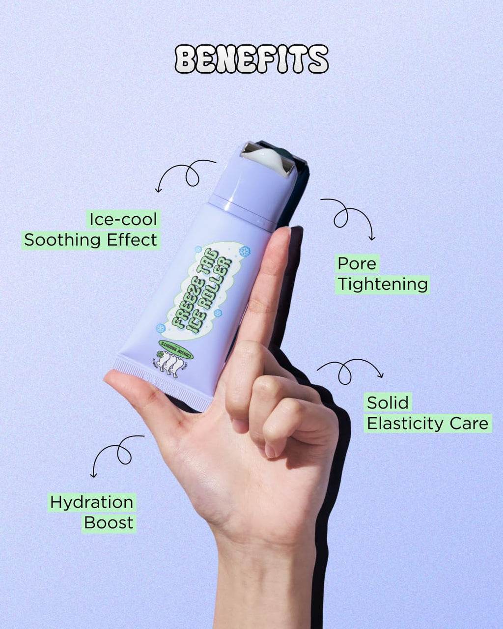 CHASIN' RABBITS Freeze Tag Ice Roller – Cold Face Roller for Pore Tightening & Firming