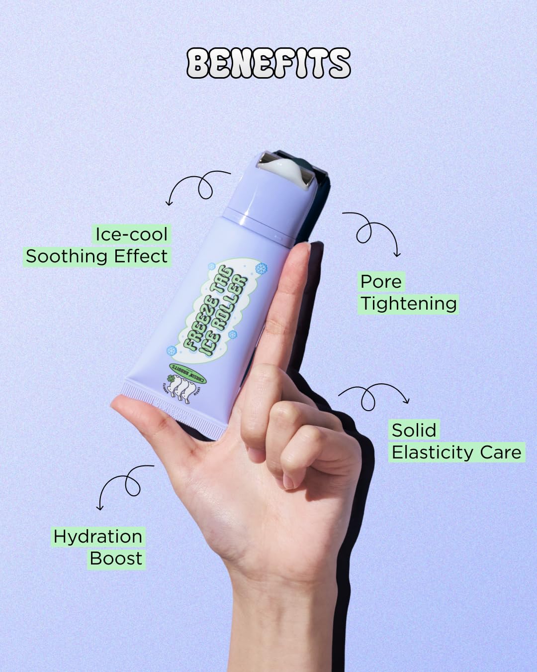 CHASIN' RABBITS Freeze Tag Ice Roller – Cold Face Roller for Pore Tightening & Firming