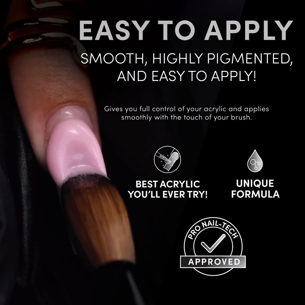 Chaun Legend Acrylic Powder 2 Oz – Long-Lasting, Bubble-Free, Self-Leveling for Salon-Quality Manicures (Runway)