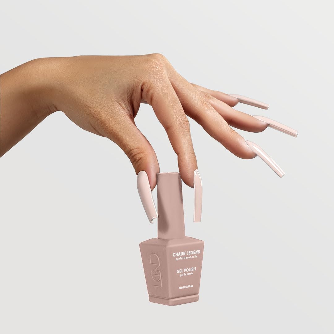Chaun Legend UV Gel Nail Polish LG5008 – That's What She Said (Sheer Cool-Toned Nude), 0.5 oz | Bubble-Free, Quick Dry, Salon-Quality