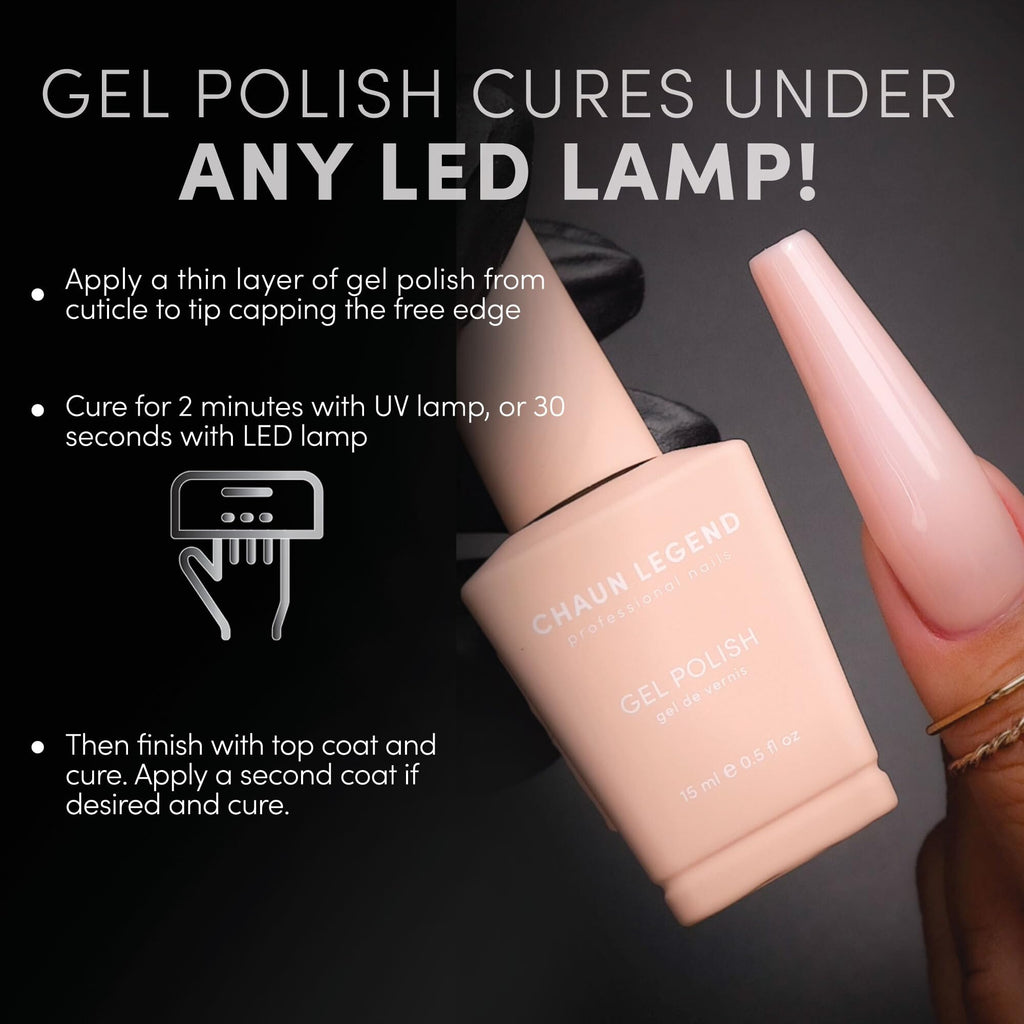 Chaun Legend UV Gel Nail Polish LG5008 – That's What She Said (Sheer Cool-Toned Nude), 0.5 oz | Bubble-Free, Quick Dry, Salon-Quality