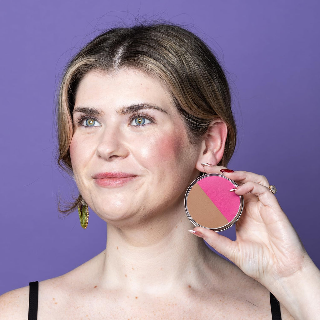Cheekbone Balance Deep Blush/Bronzer – Talc-Free, Buildable Soft-Matte Finish, Organic Jojoba Oil, Vegan & Cruelty-Free (0.38 oz)