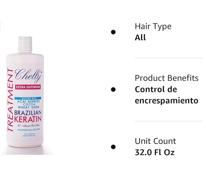 Chelly Superior Brazilian Keratin (Extra Superior) – Professional Salon Treatment USA