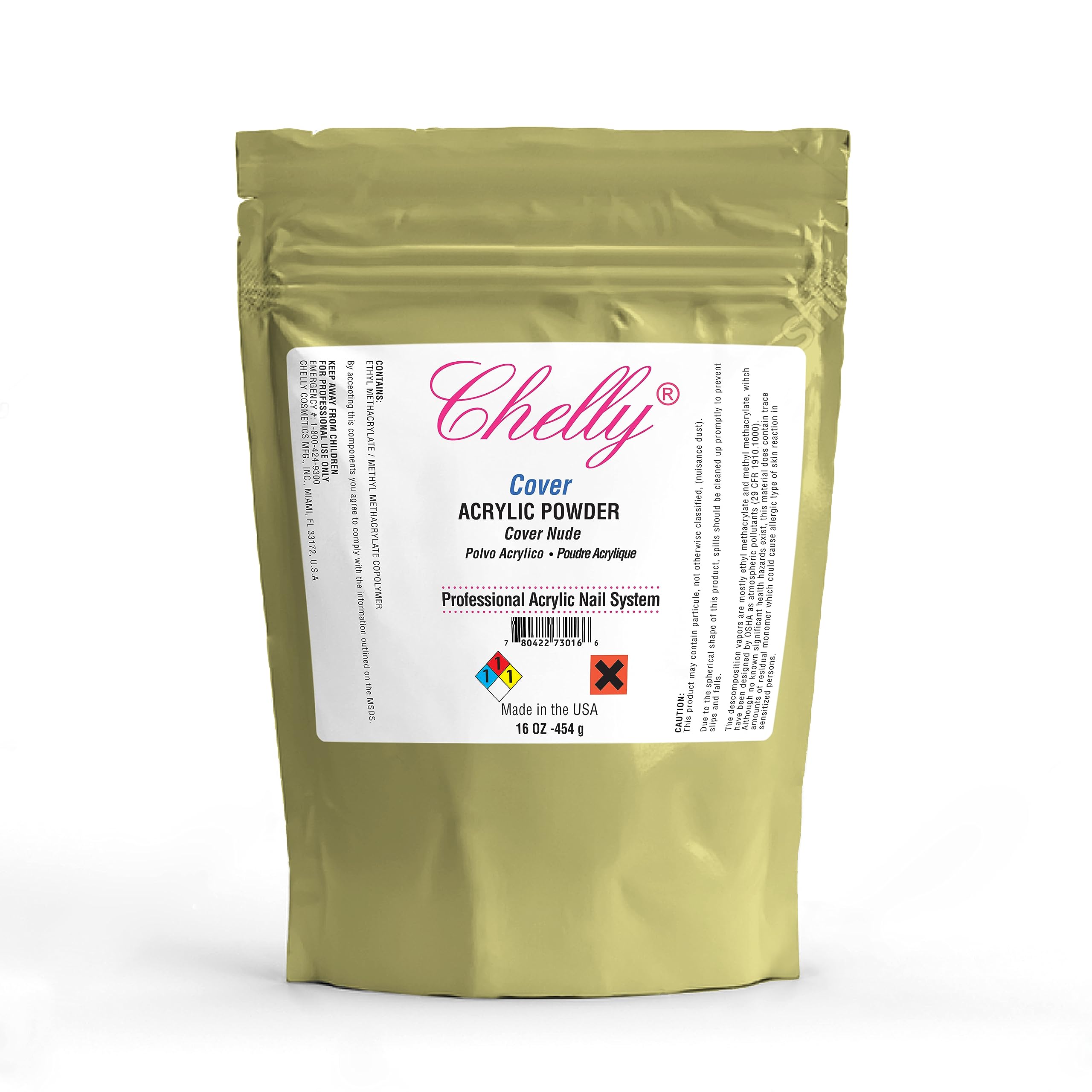 Chelly Superior Sculpting Cover Powder – Nude Acrylic Nail System (Beige Pink) 16 oz