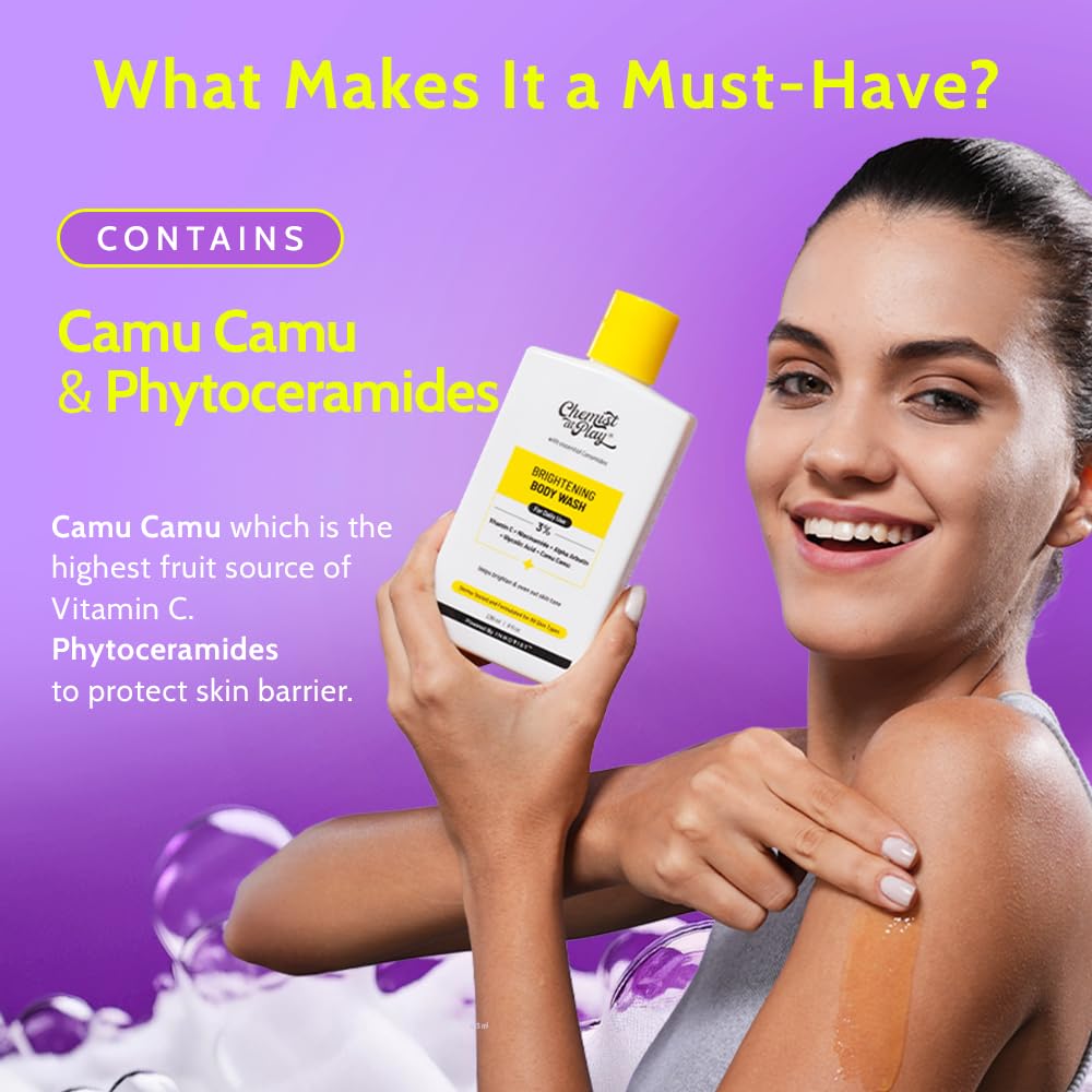 Chemist at Play Brightening Body Wash - Vitamin C Glow, Alpha Arbutin, 15.9 oz