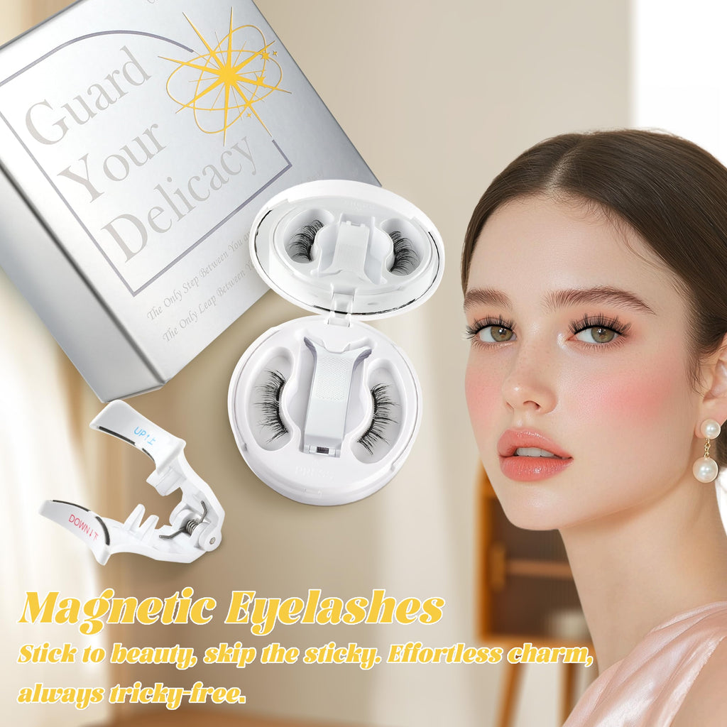 Chensplend Magnetic Eyelashes with Applicator – Feathery, Natural Look, Glue-Free Lashes (M04)