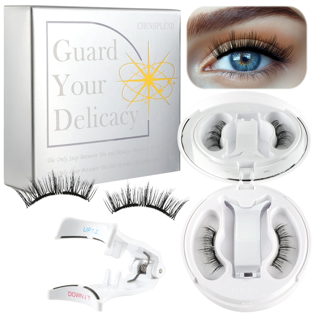 Chensplend Magnetic Eyelashes with Applicator – Feathery, Natural Look, Glue-Free Lashes (M04)