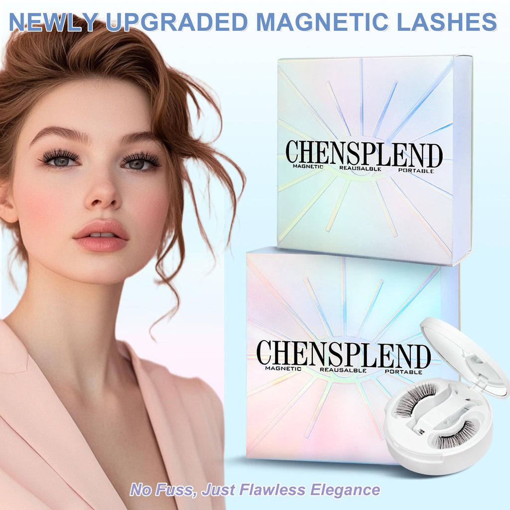 CHENSPLEND Upgrade Magnetic Eyelashes with Applicator - Natural Slim & Thick Style (N04)