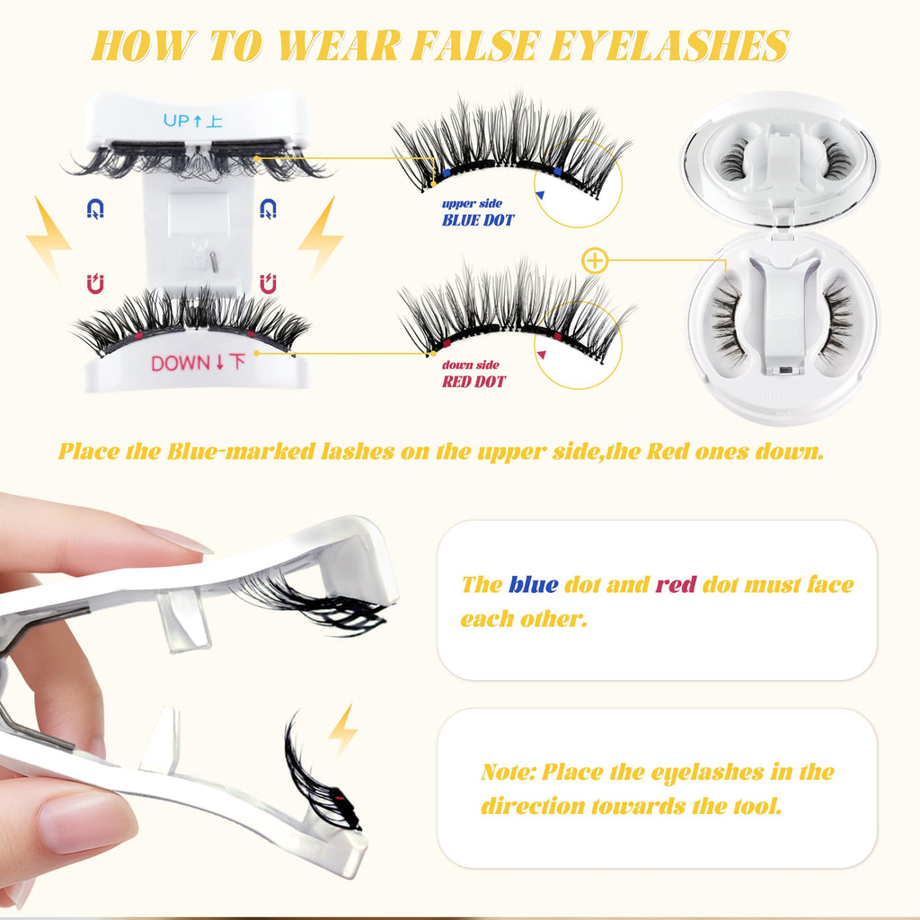 Chensplend Magnetic Eyelashes with Applicator – Feathery, Natural Look, Glue-Free Lashes (M04)