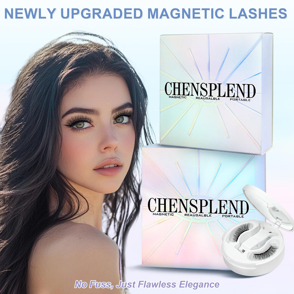 CHENSPLEND Upgrade Magnetic Eyelashes with Applicator – Dynamic Curl, No Glue