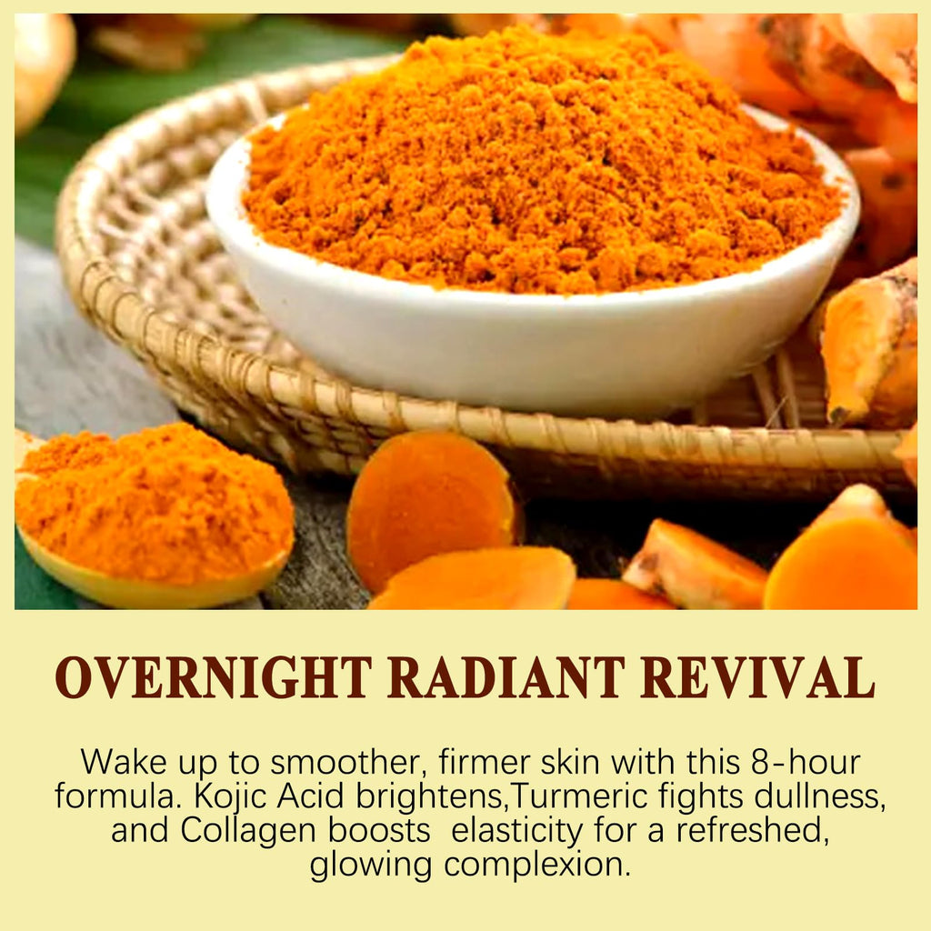 chenyayun Turmeric Vitamin C Collagen Overnight Peel Off Mask with Retinol – Radiant, Dewy Skin
