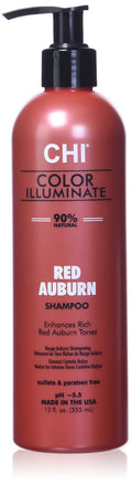 CHI Color Illuminate Shampoo – Balanced Color Replenishment Between Salon Visits | Sulfate-Free, Cruelty-Free | Red Auburn 12 oz