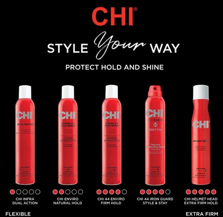 CHI Enviro 54 Hairspray – Natural Hold, Lightweight Finish, 10 oz (Sulfate & Paraben-Free)
