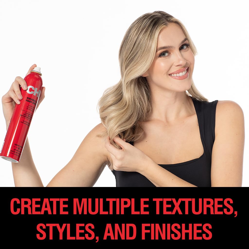 CHI Enviro 54 Hairspray – Natural Hold, Lightweight Finish, 10 oz (Sulfate & Paraben-Free)