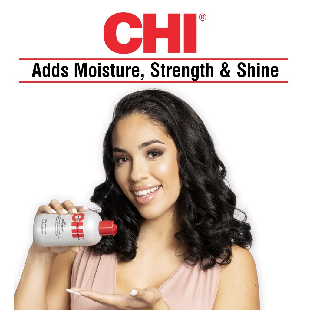 CHI Infra Silk Infusion Leave-In Treatment | Strengthen & Protect Hair - Alcohol-Free, 12 oz, Pack of 2