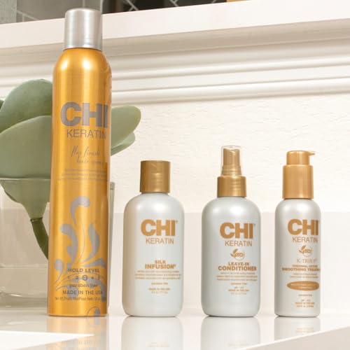 CHI Keratin Leave-in Conditioner – White, 12 oz, Pack of 2 | Reconstructing Hair Care