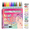 CHIAFEYI Nail Art Pens – 24 Colors, Fine Tip, Waterproof, Quick-Dry