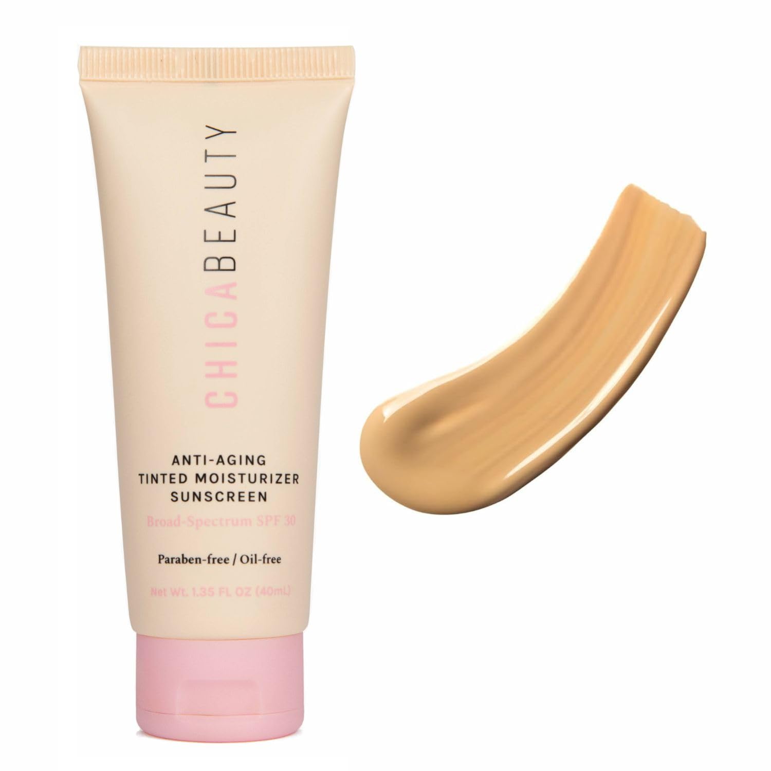 CHICA BEAUTY 3 in 1 Tinted Moisturizer SPF 30 – Medium Shade, Oil-Free & Vegan
