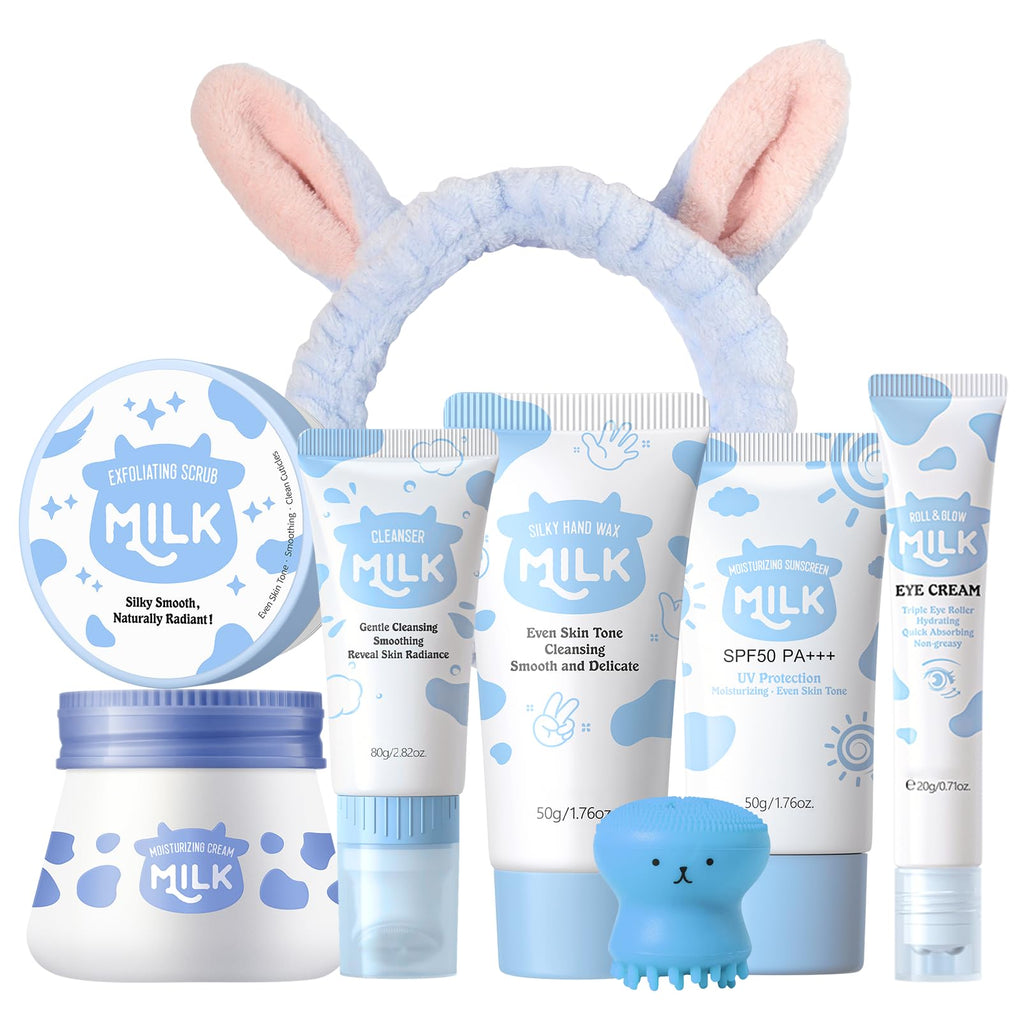 ChicNana Milk Skincare Set 8pc Gift Kit for Teens & Women