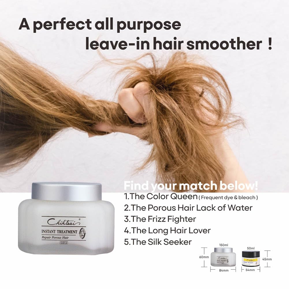 Chihtsai Instant Treatment 1.7 oz – Silk-In Leave-In for Rough & Coarse Hair