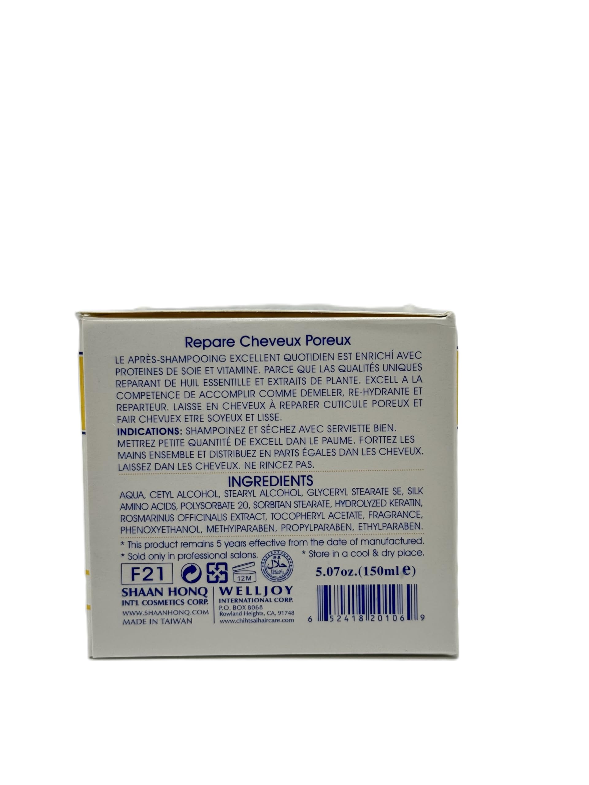 Chihtsai No.12 Instant Treatment – Porous Hair Repair Conditioner with Silk Protein & Vitamin E (5.1 oz / 150 ml)